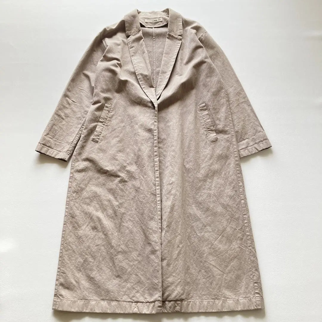 Regular price: 39,600 yen evam eva's cotton paper long jacket size 2