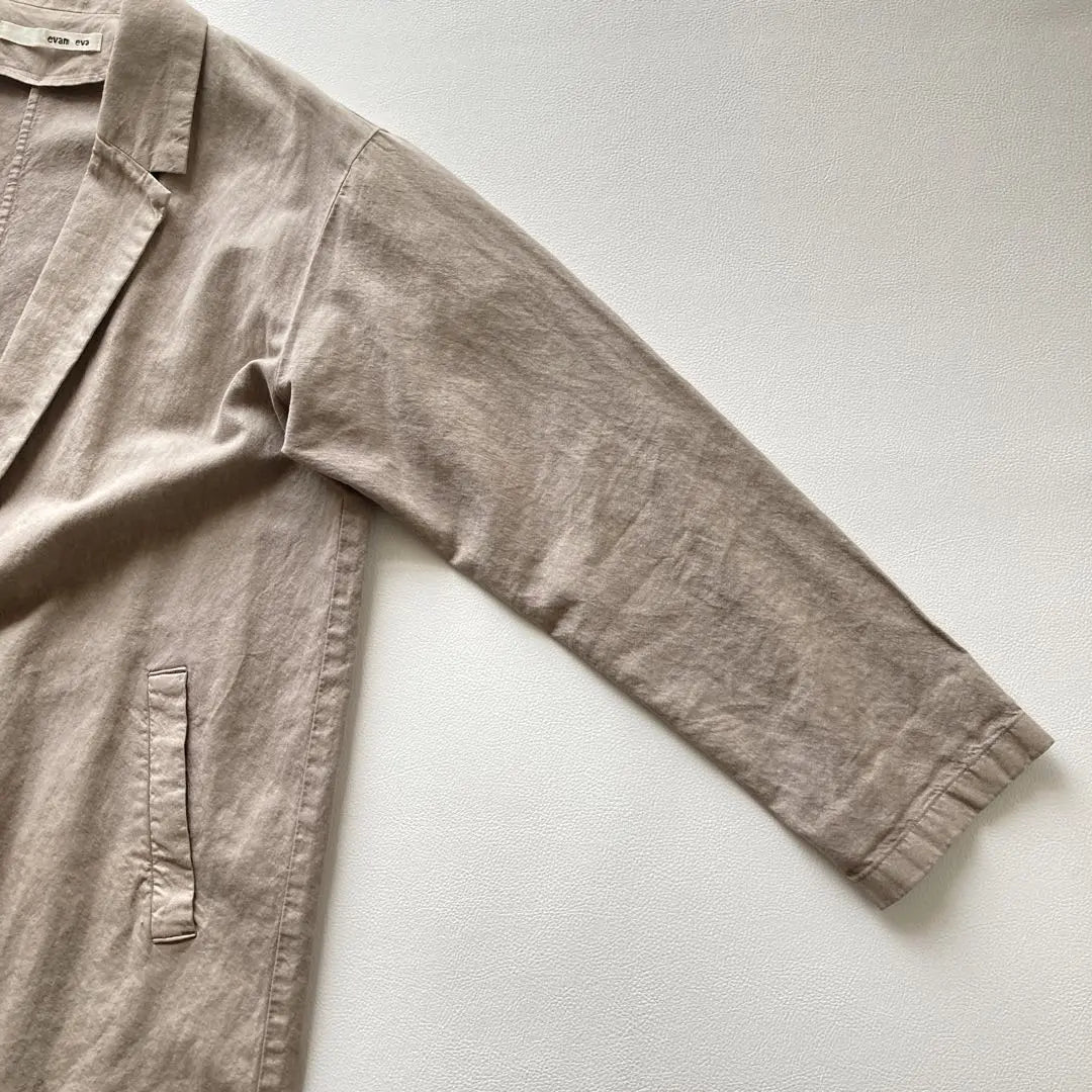 Regular price: 39,600 yen evam eva's cotton paper long jacket size 2