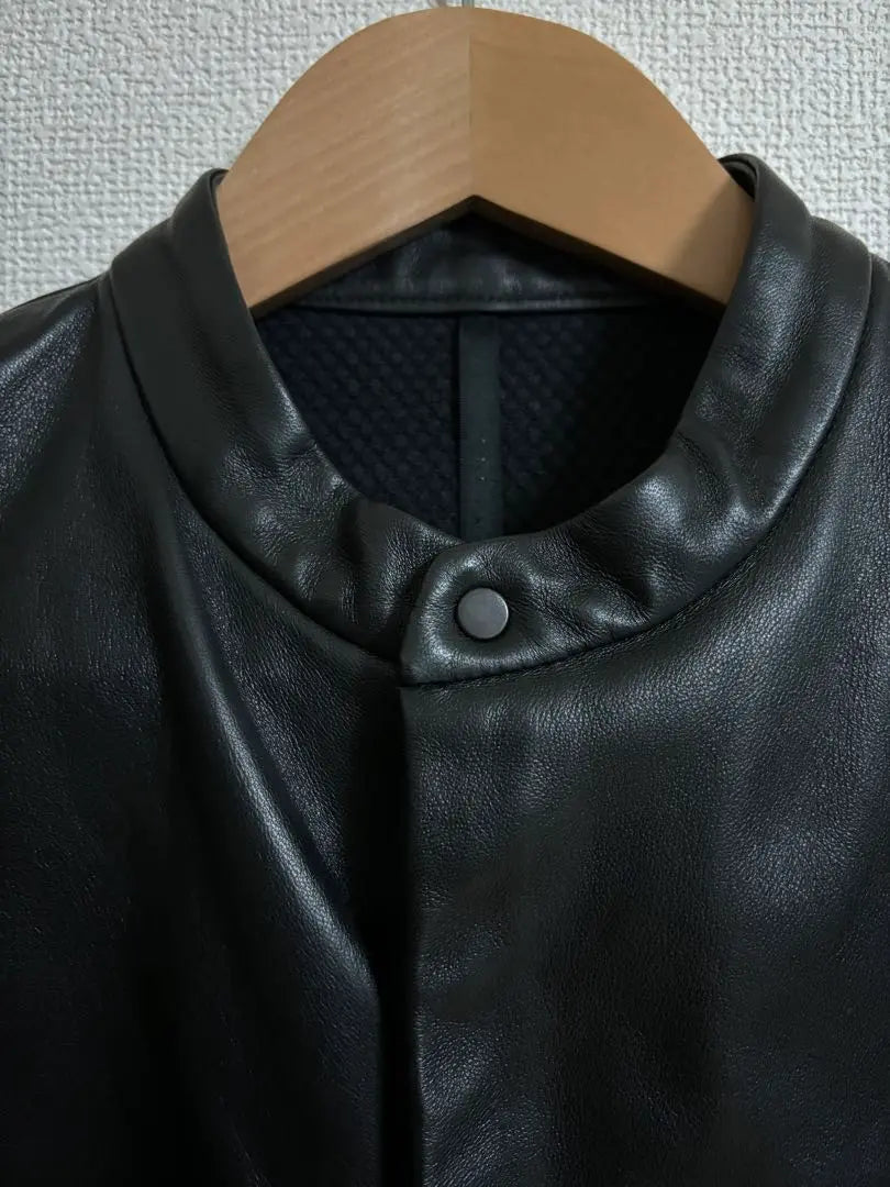 [New] ESTNATION Stand Collar Leather Jacket M Sheep Black