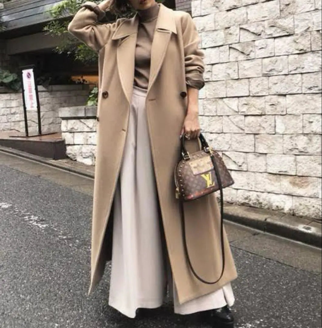 AmerilITTLE FLARE LONG COAT Double Blest Long Court