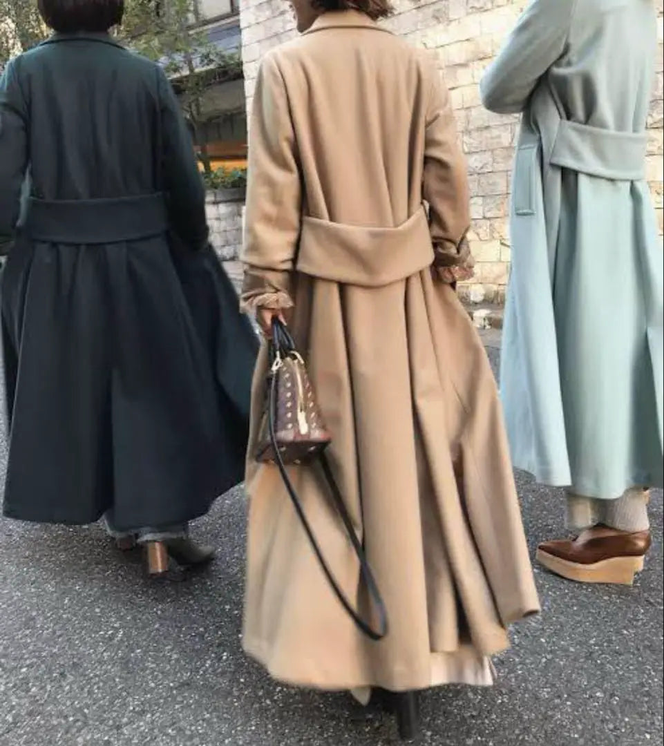 AmerilITTLE FLARE LONG COAT Double Blest Long Court