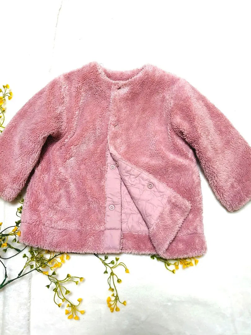 UNIQLOBABY2WAY Reversible Boa Outer Jacket Blouson 90 Pink