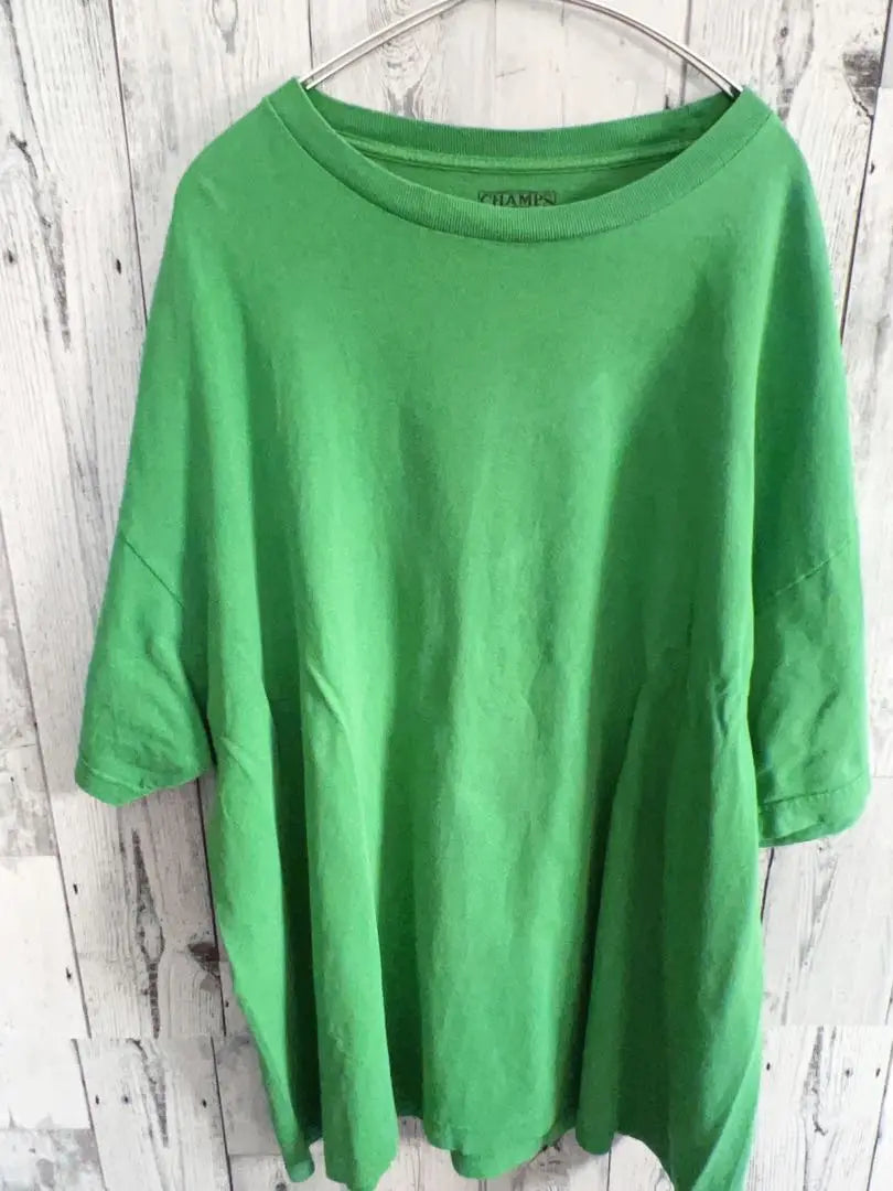 Ropa vieja verde liso CHAMPS XL moda linda Shimokitazawa Koenji