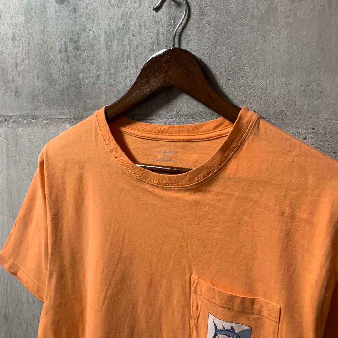 T-shirt 00s Vintage Casual Fish Poke T Loose-dobo Used clothing F47