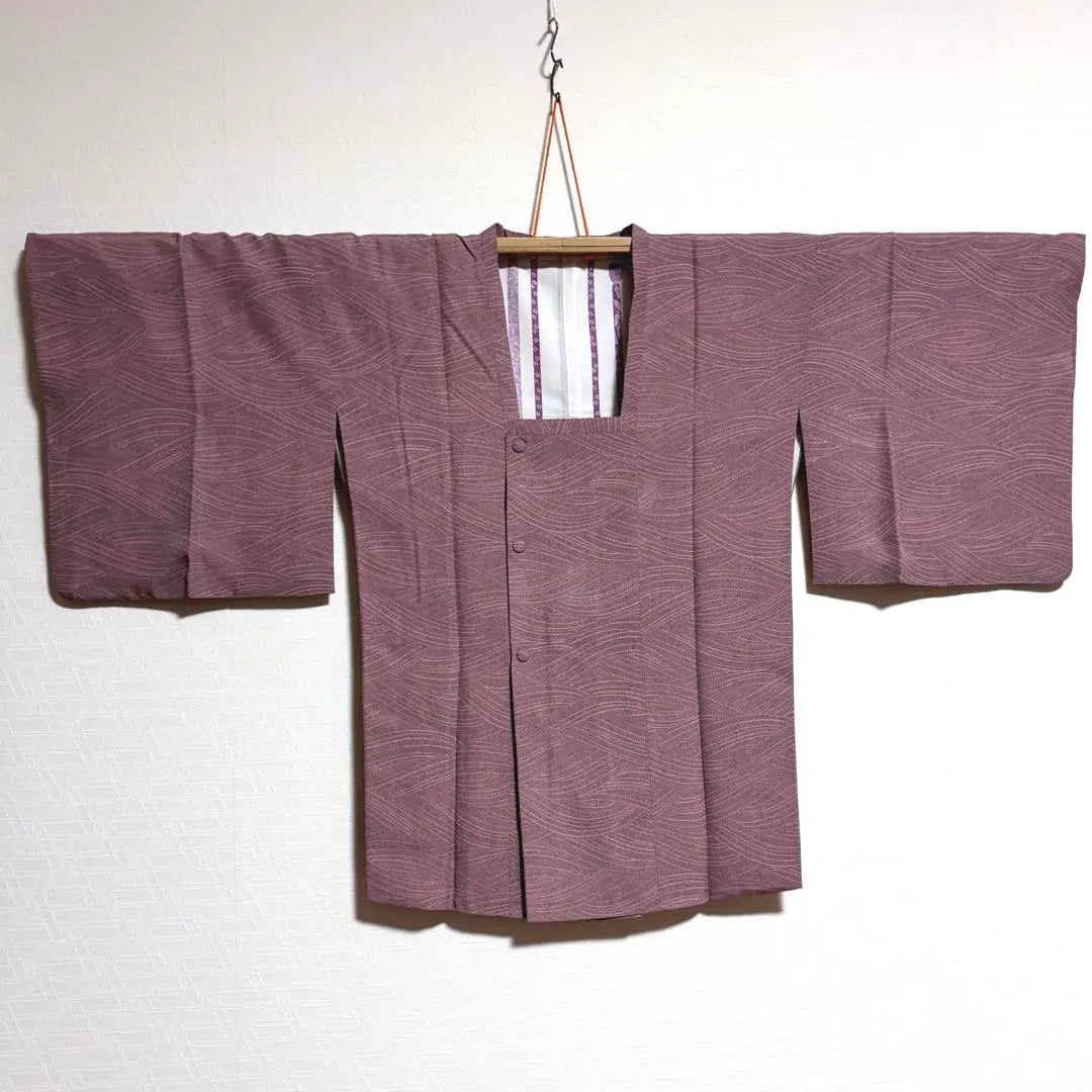 [Abrigo Michiyuki] Abrigo tipo kimono japonés Patrón curvo Largo aproximado 78 cm