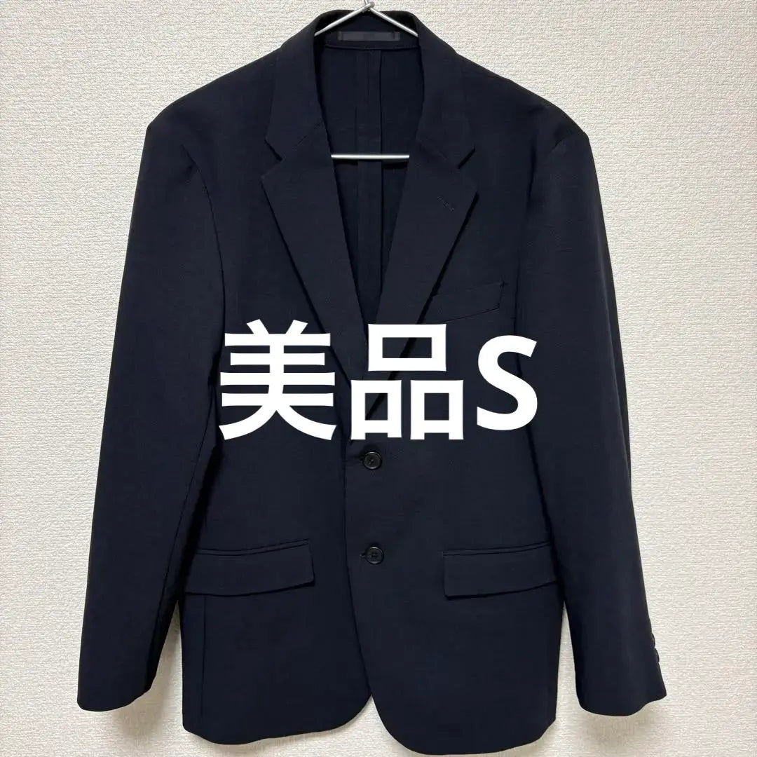 [Beautiful goods] Sleeve length short UNIQLO impressive jacket Woollike Navy S