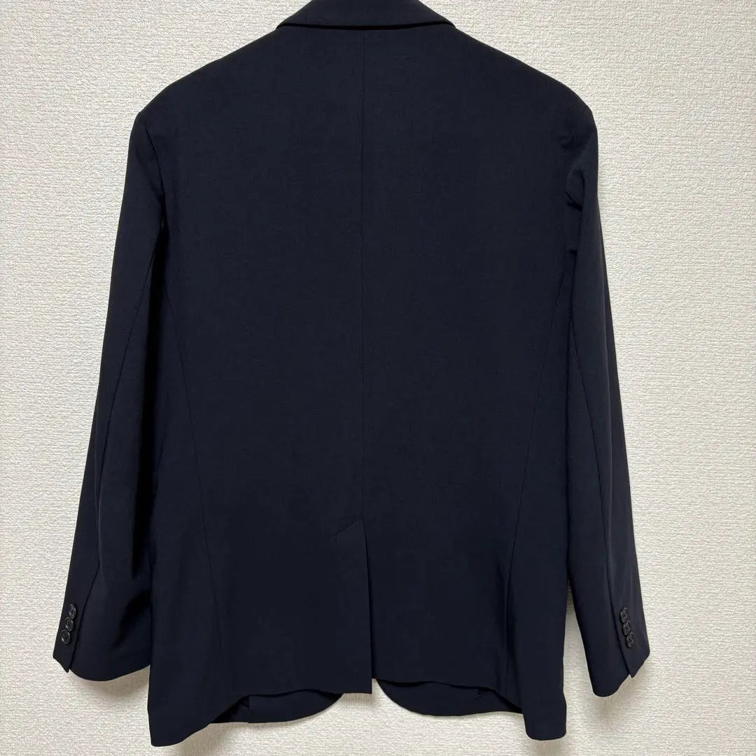 [Hermosos productos] Chaqueta impresionante UNIQLO de manga corta con largo de lana azul marino S