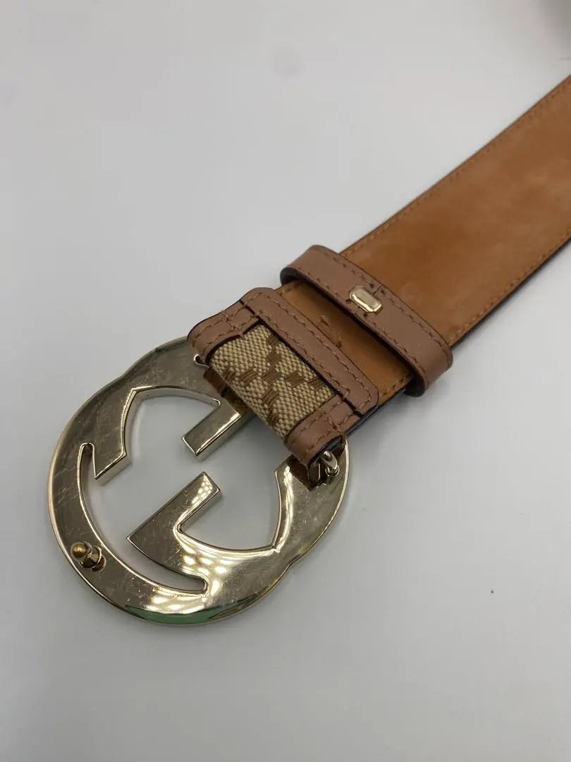 ️ Good condition!! ️GUCCI✨Interlocking Leather Belt Unix