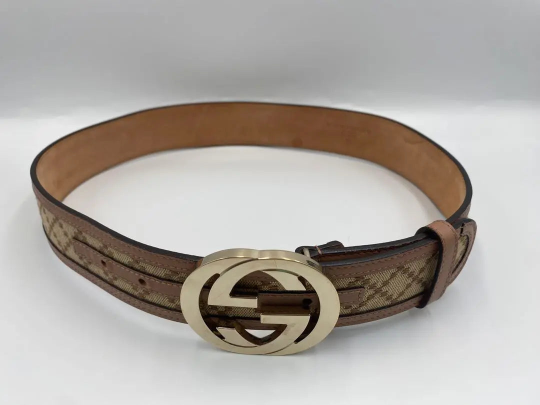 ️ Good condition!! ️GUCCI✨Interlocking Leather Belt Unix