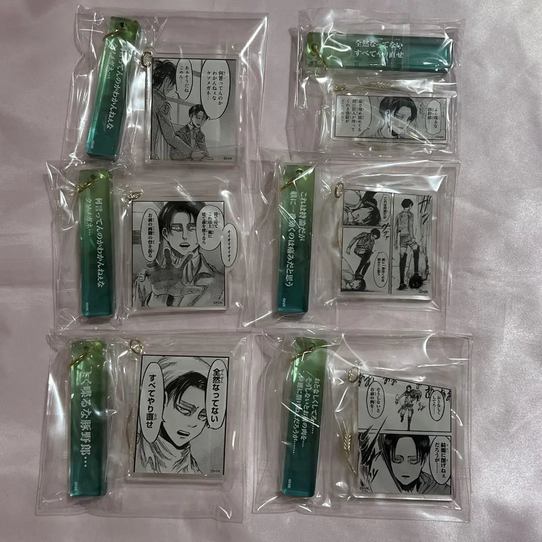 Attack on Titan Levi Line Plate Collection Acupuncture Hexalide