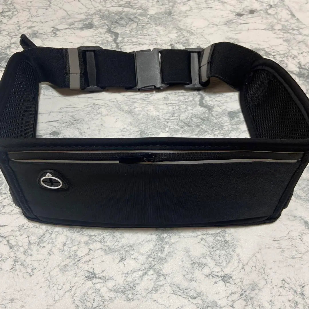 Running Pouch Waist Bag Lightweight Lightweight Capacity Belt Adjustable Black | ランニングポーチ ウエストバッグ 揺れない軽量 大容量 ベルト調整可能　黒