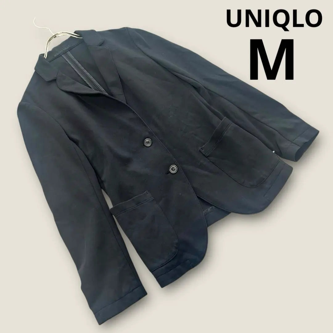 UNIQLO Soft Tailored Jacket Black M Ladies 2 buttons | UNIQLO ソフトテーラードジャケット　ブラック　M レディース　2つボタン