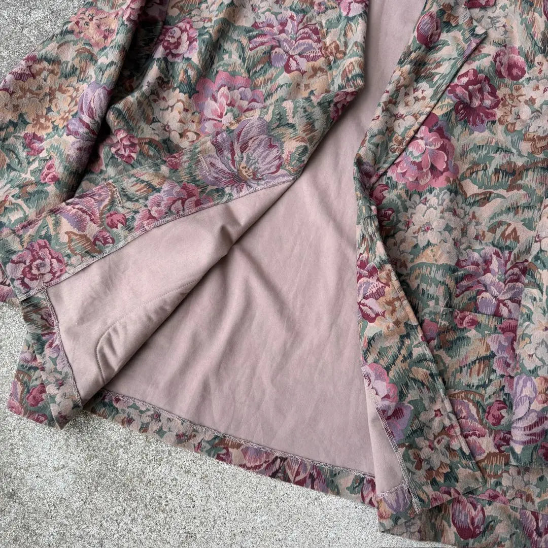 Chaqueta entallada GW+ de los años 90 con estampado de flores