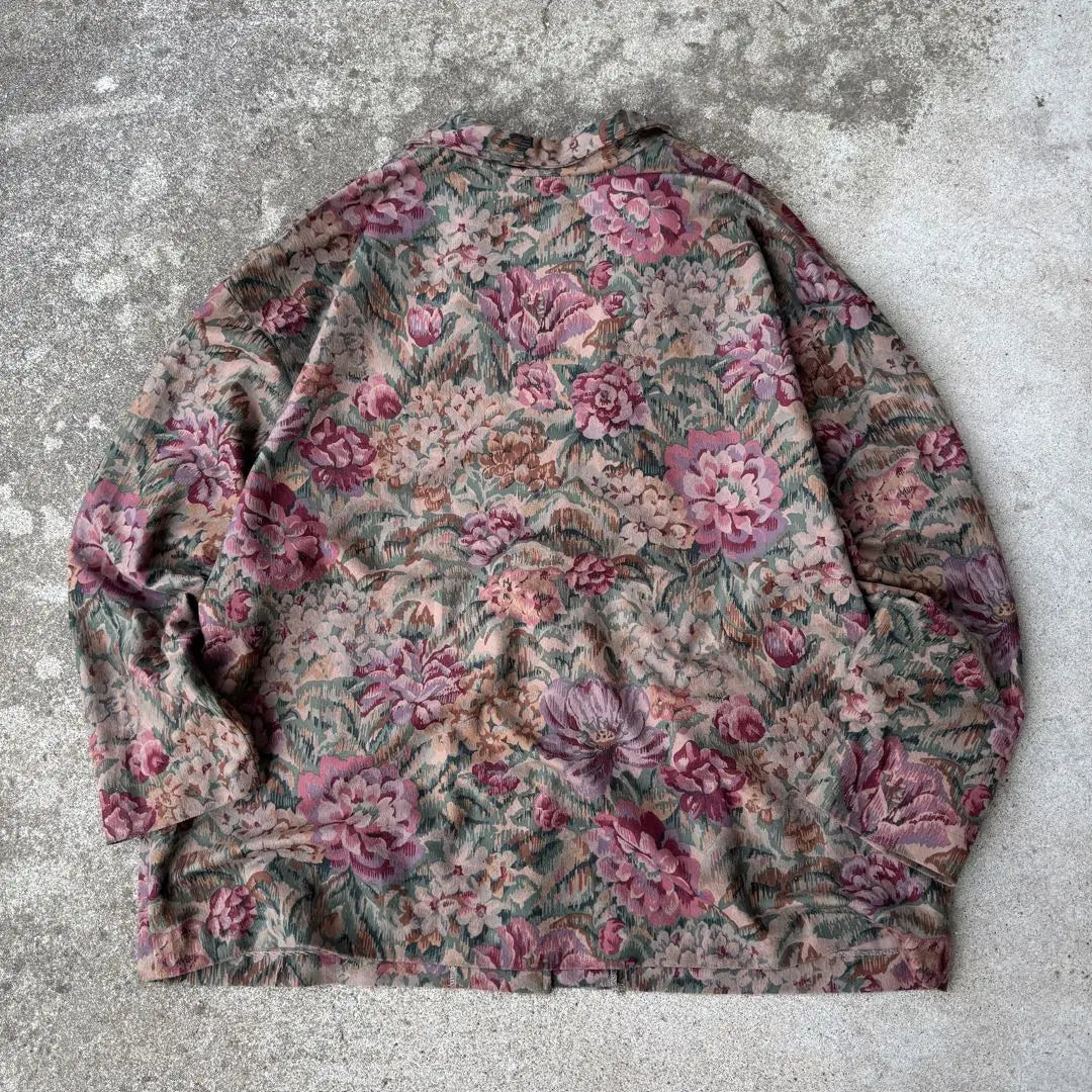 Chaqueta entallada GW+ de los años 90 con estampado de flores