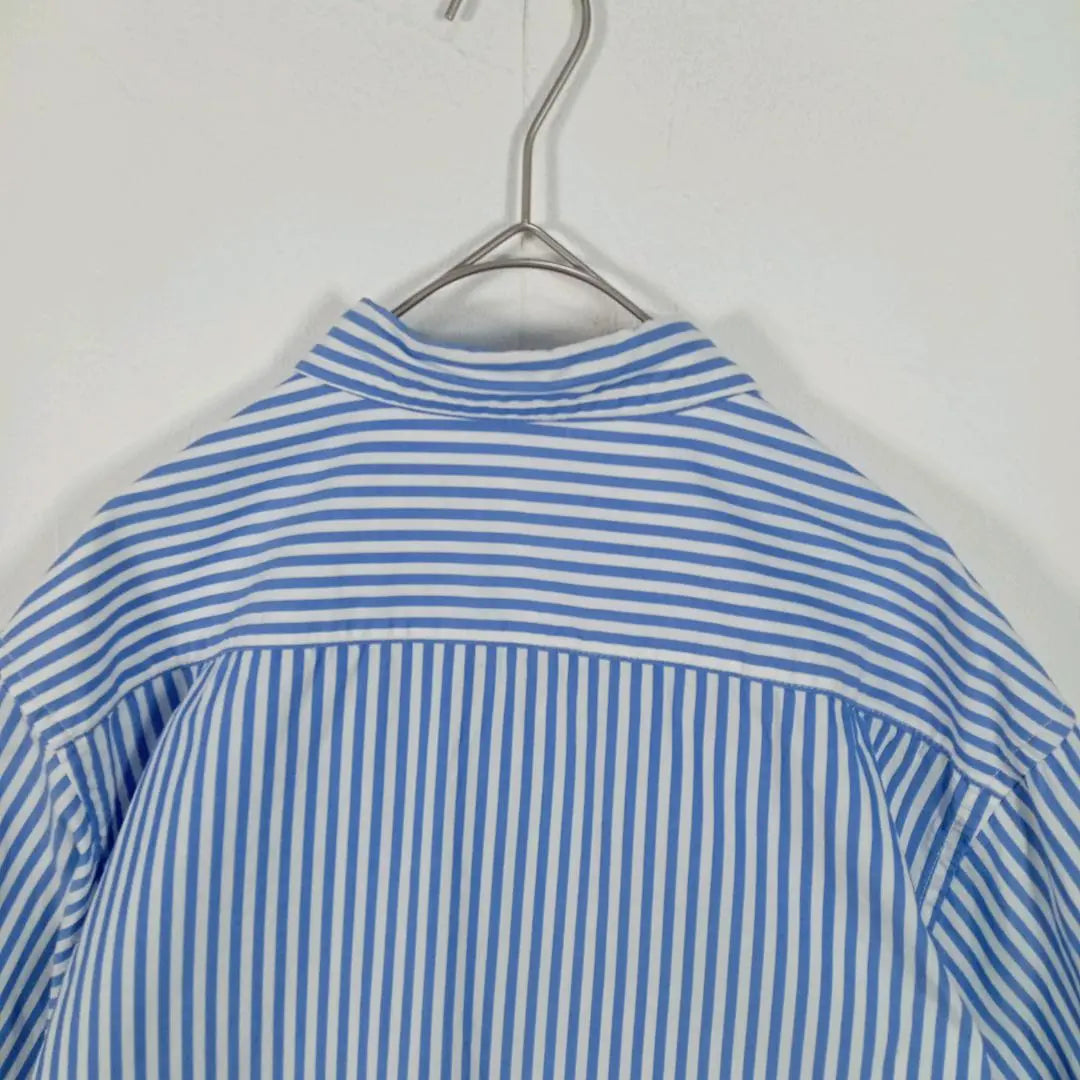 Ralph Lauren Long Sleeve Button Down Shirt Striped Chest Embroidered Logo Ralph