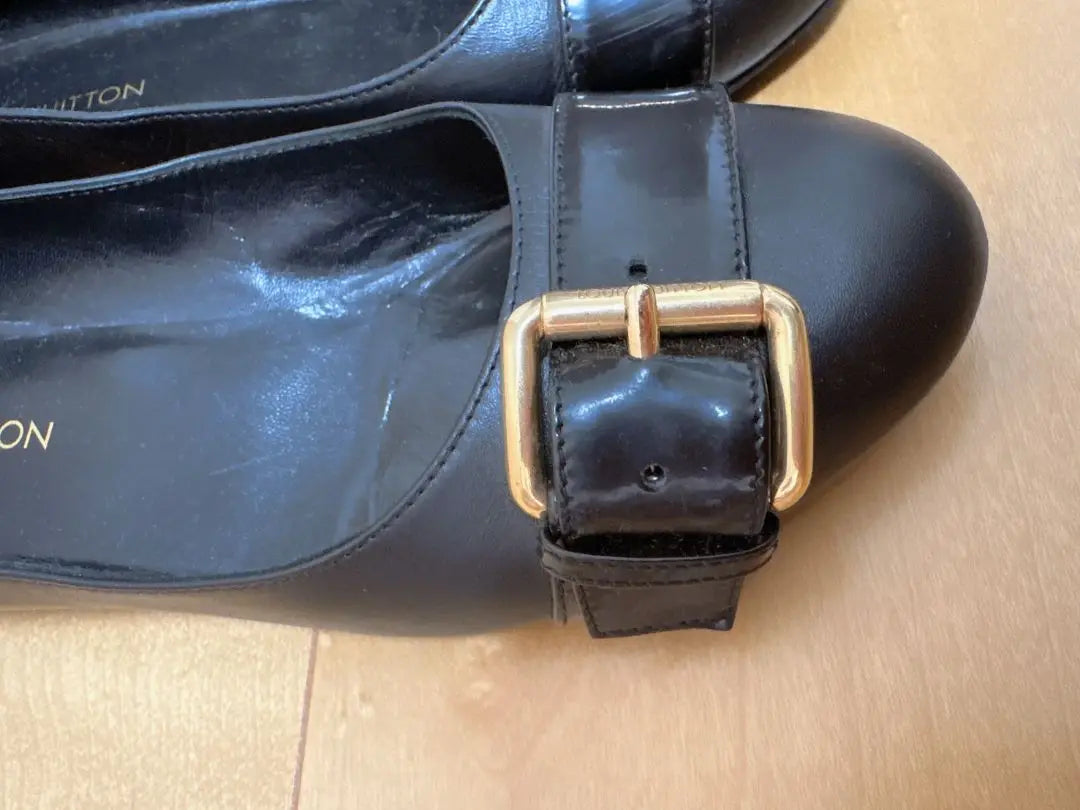 LOUIS VUITTON Pumps Shoes Black Good Condition