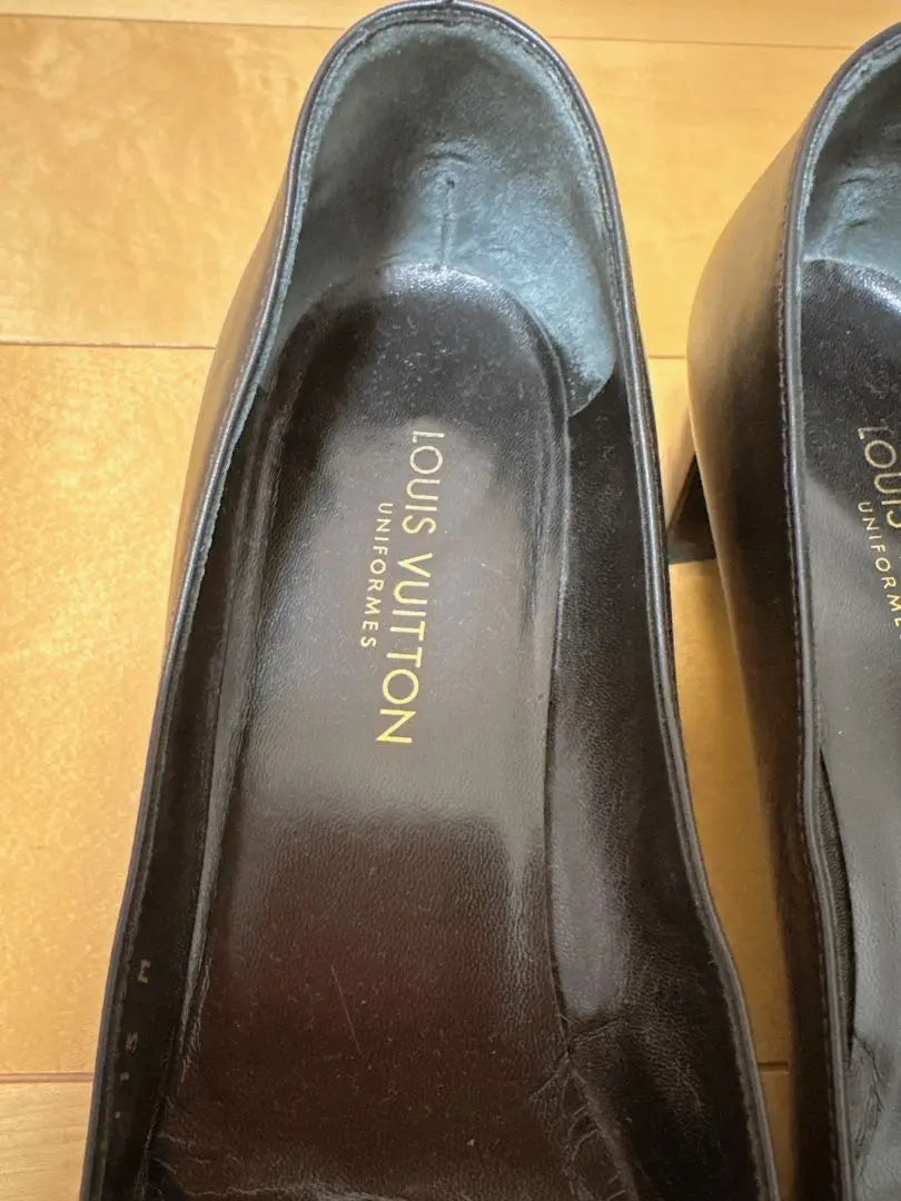 LOUIS VUITTON Pumps Shoes Black Good Condition