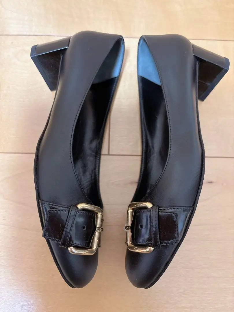 LOUIS VUITTON Pumps Shoes Black Good Condition