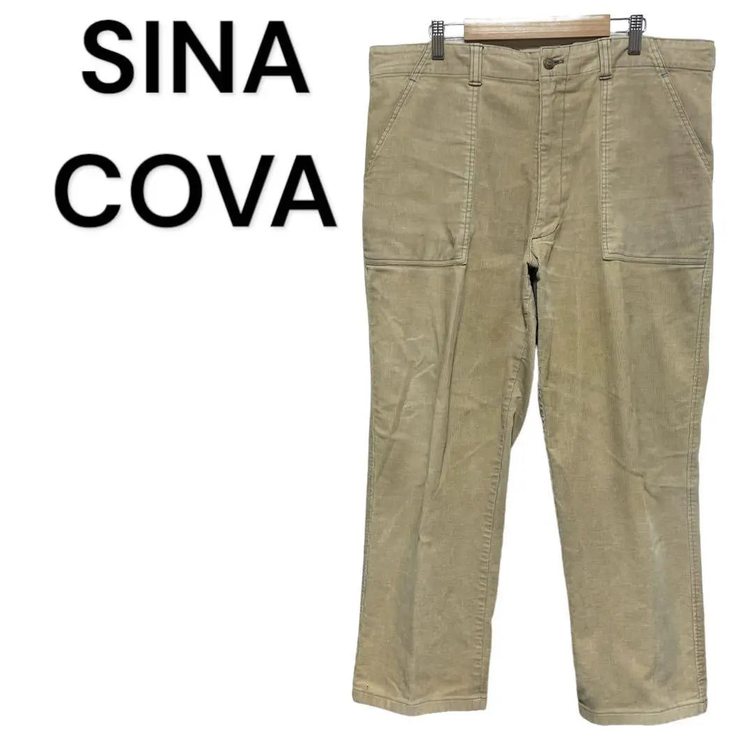 [Sinacova] Men's Corduroy Pants (96) Straight Casual Made in Japan Used Clothing