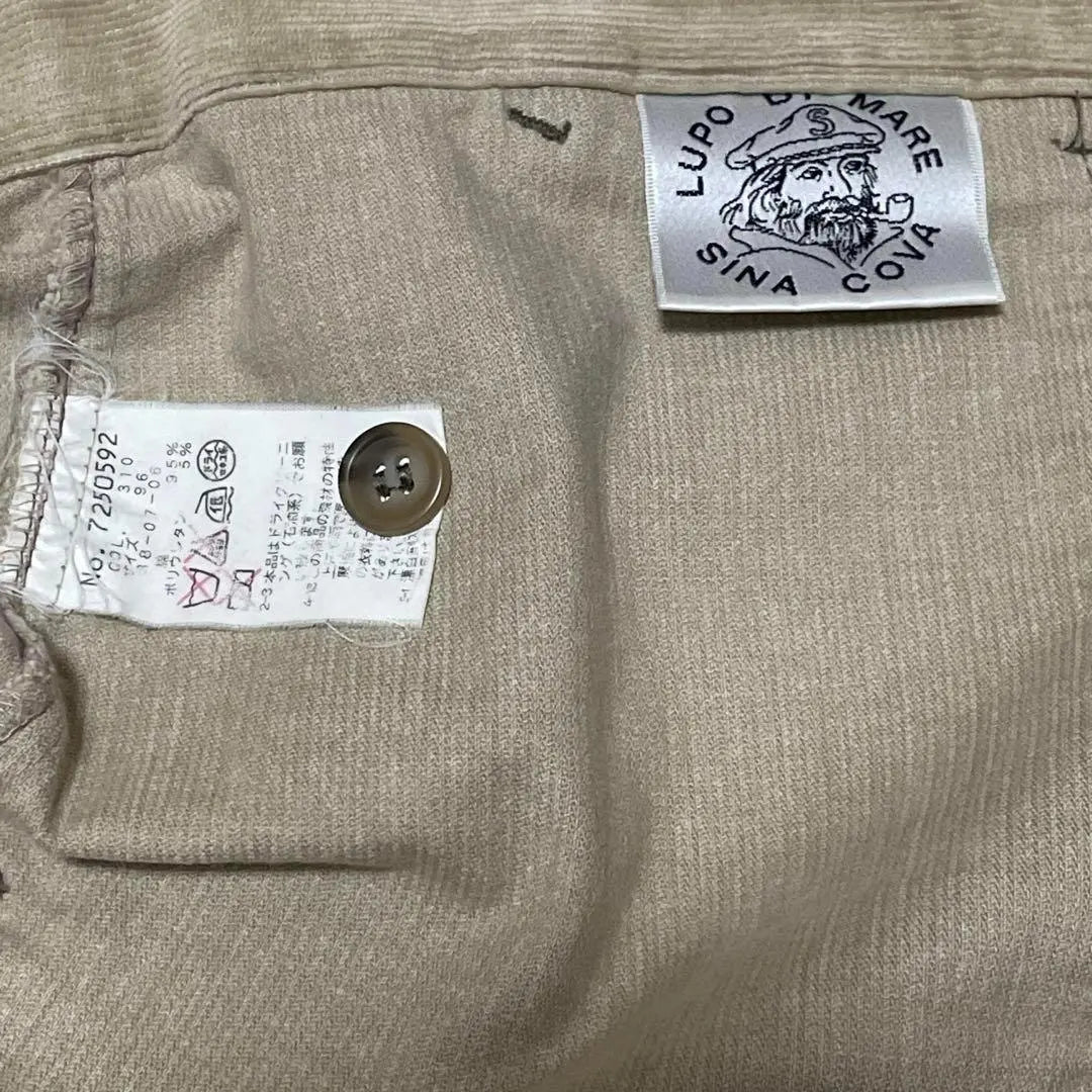 [Sinacova] Men's Corduroy Pants (96) Straight Casual Made in Japan Used Clothing