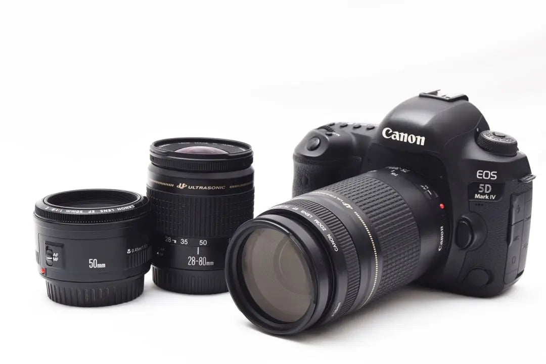 Canon EOS 5D Mark IV Standard & Telephoto & Single Focus Lens Set