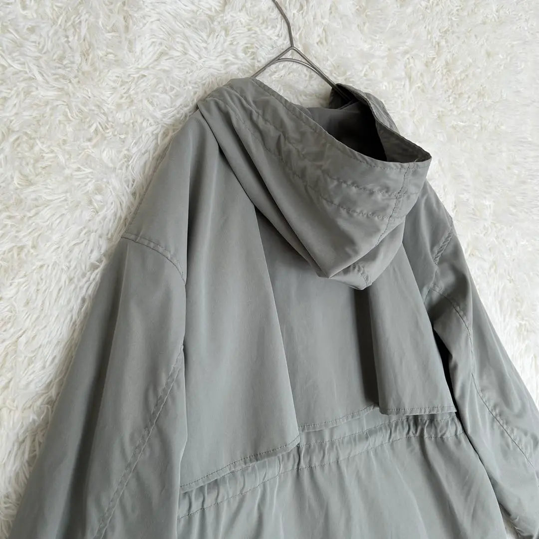 [Chocolafine Robe] Liner with hood Long coat khaki f | 【ショコラフィネローブ】フード付き ライナー ロング コート カーキ F