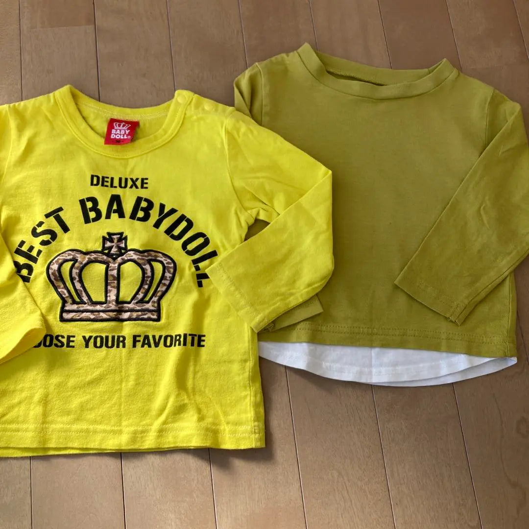 Babydoll Yellow Long Sleeve T -shirt Nursery School | BABYDOLL イエロー 長袖Tシャツ　保育園着