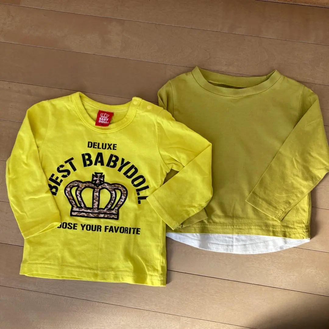 Babydoll Yellow Long Sleeve T -shirt Nursery School | BABYDOLL イエロー 長袖Tシャツ　保育園着