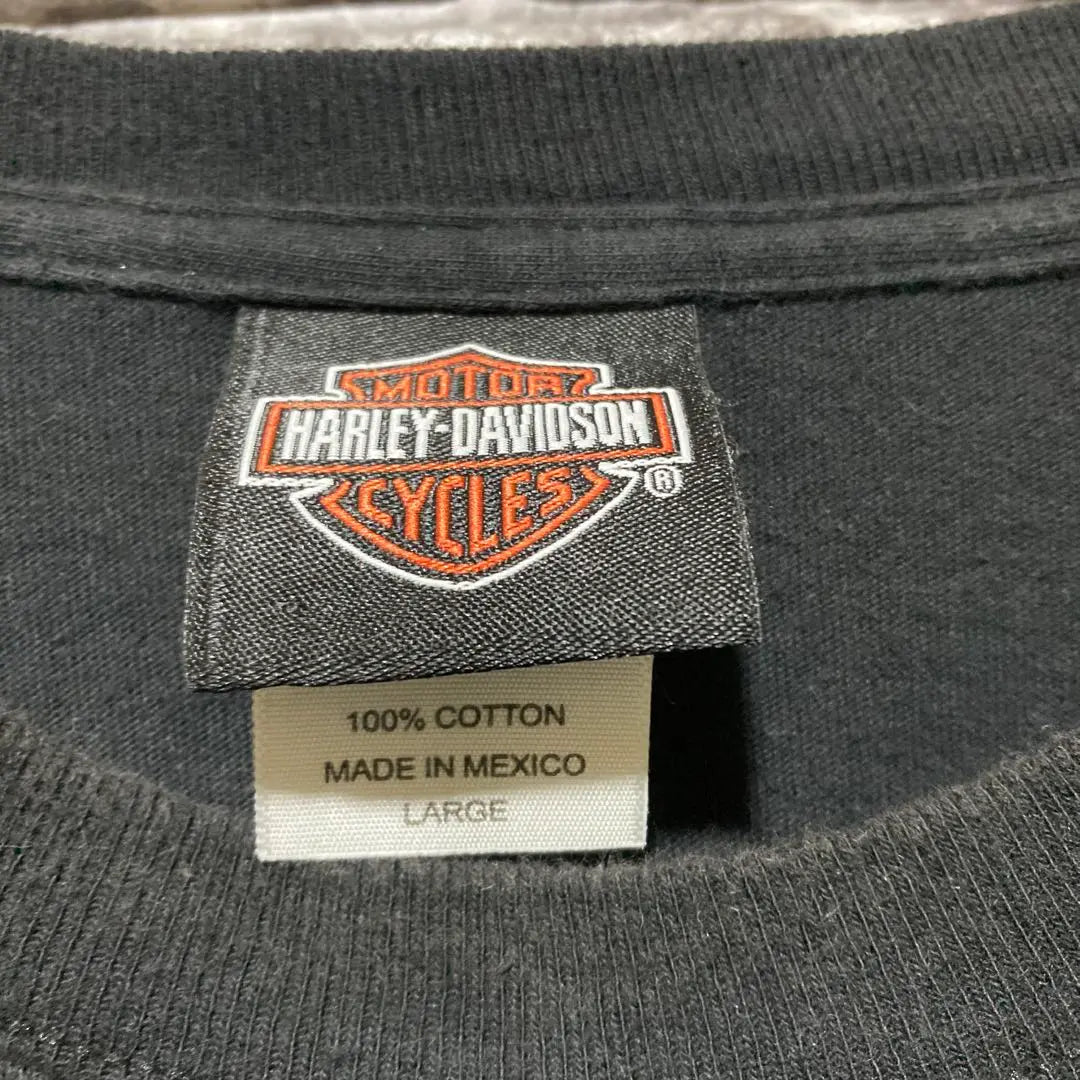 Rare HARLEY DAVIDSON Long T-shirt Harley Davidson CA BLK