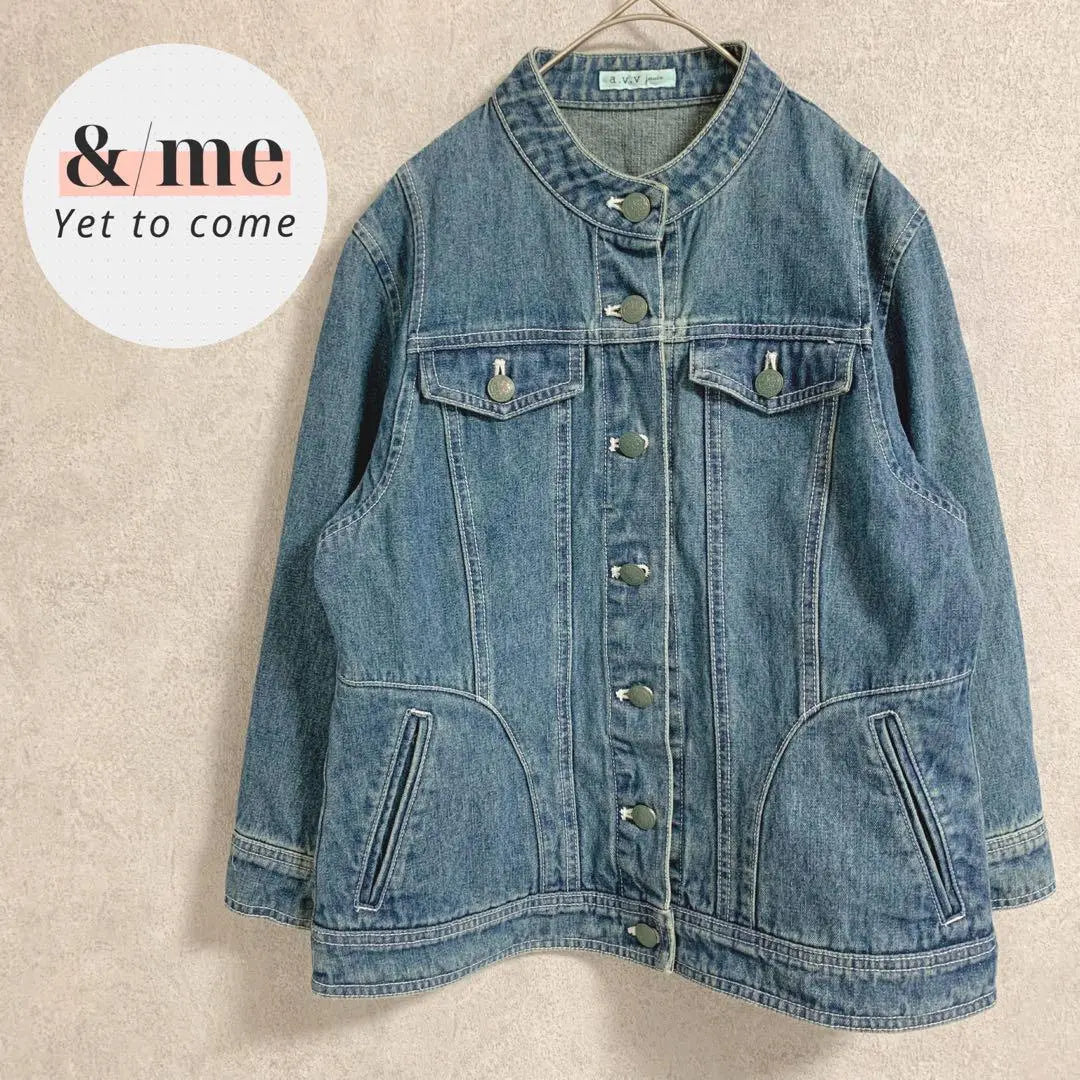 a.v.v jouir Aveve no collar denim jacket G-jacket