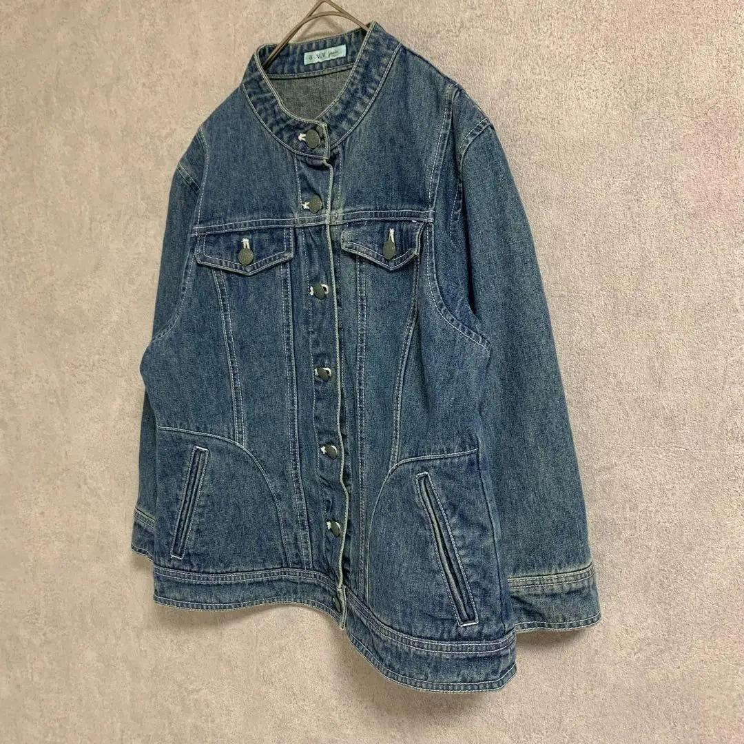 a.v.v jouir Aveve no collar denim jacket G-jacket