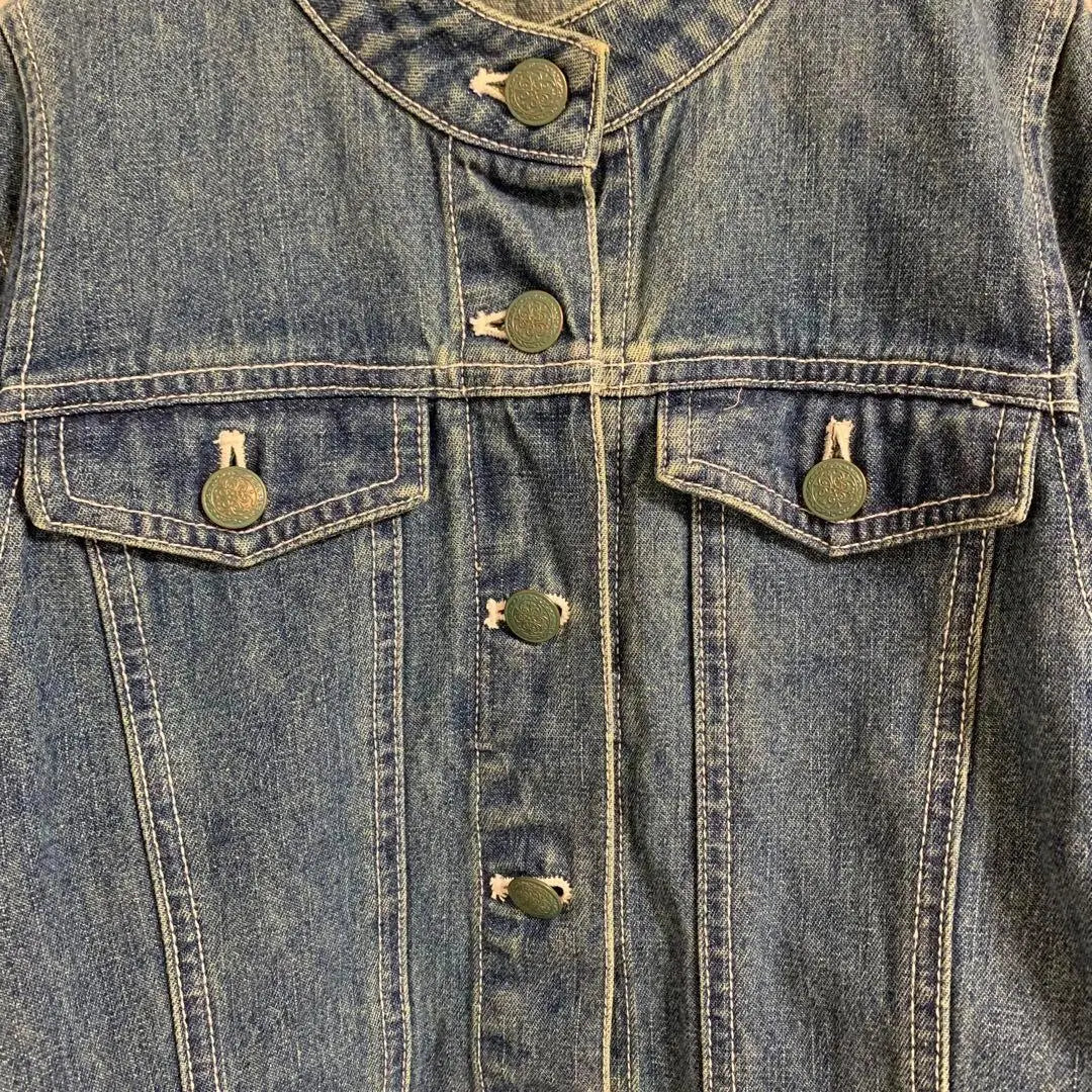 a.v.v jouir Aveve no collar denim jacket G-jacket