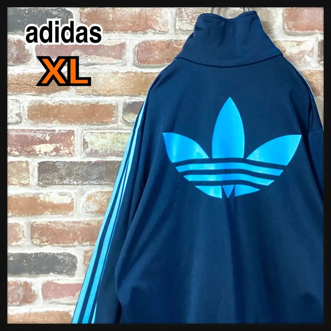 [Popular] Adidas track jacket back logo XL navy