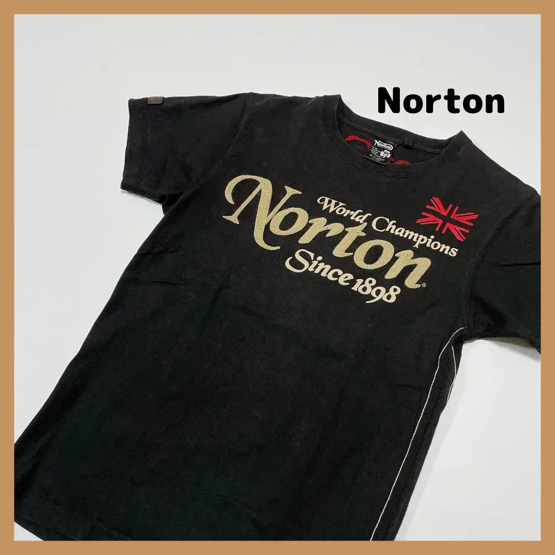 Norton bike biker logo t-shirt embroidered logo UK Norton