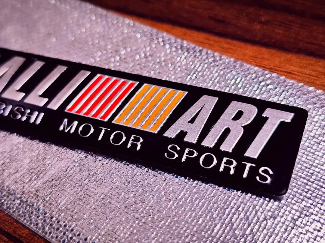 [New product! ] High quality aluminum RALLI ART (Mitsubishi) Emblem sticker B | 【新製品！】高品質　アルミ製のRALLI ART（三菱）エンブレムステッカー B