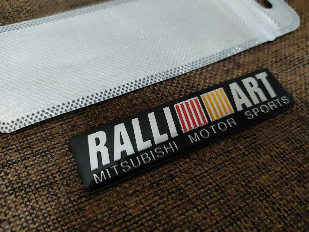 [New product! ] High quality aluminum RALLI ART (Mitsubishi) Emblem sticker B | 【新製品！】高品質　アルミ製のRALLI ART（三菱）エンブレムステッカー B