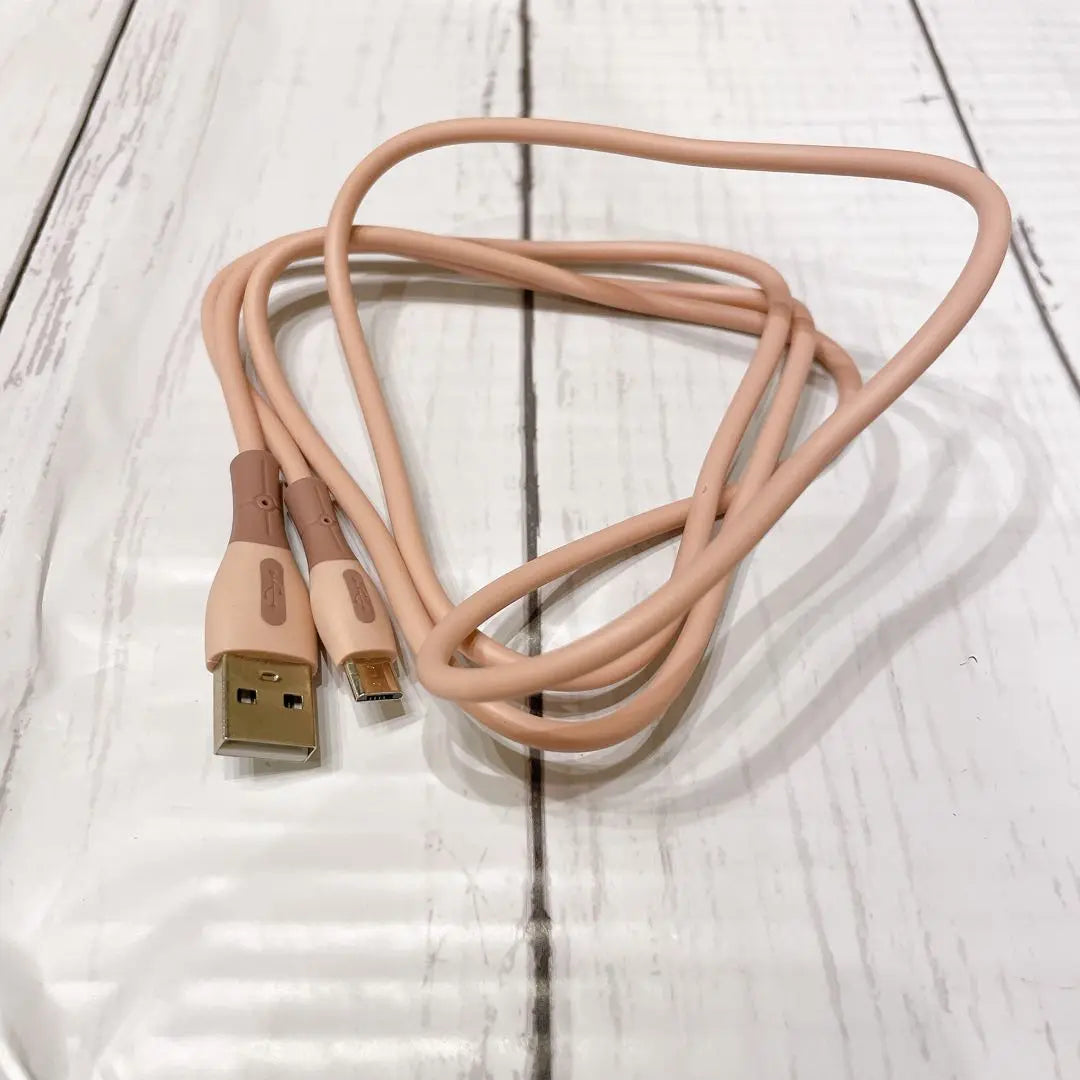 USB cable (pink, 1m) Non-tangle cable Smartphone tablet