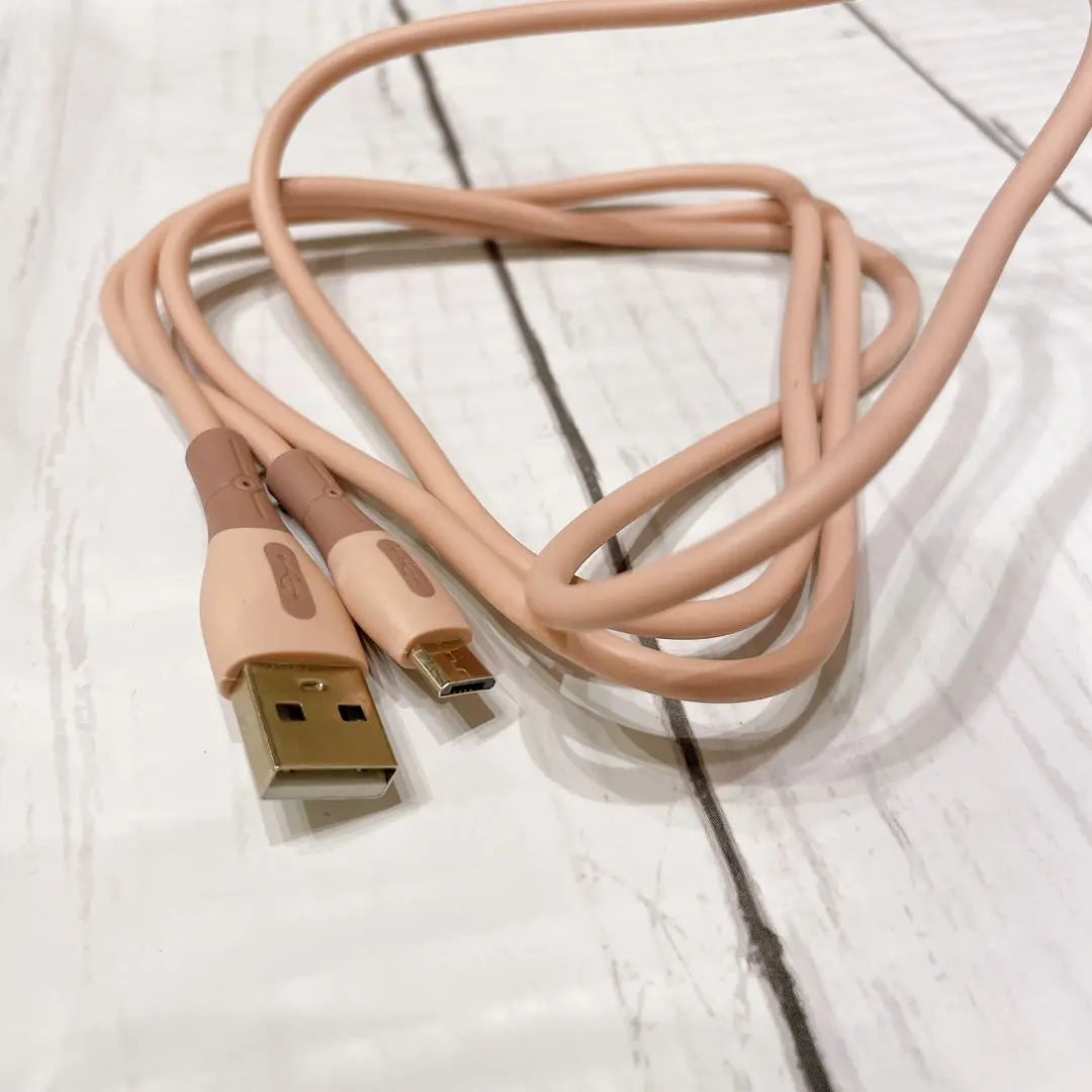 USB cable (pink, 1m) Non-tangle cable Smartphone tablet