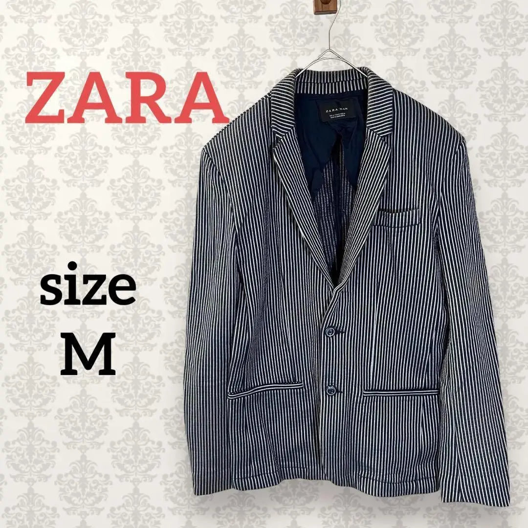 ZARA [M] Chaqueta entallada de rayas elásticas formales zara