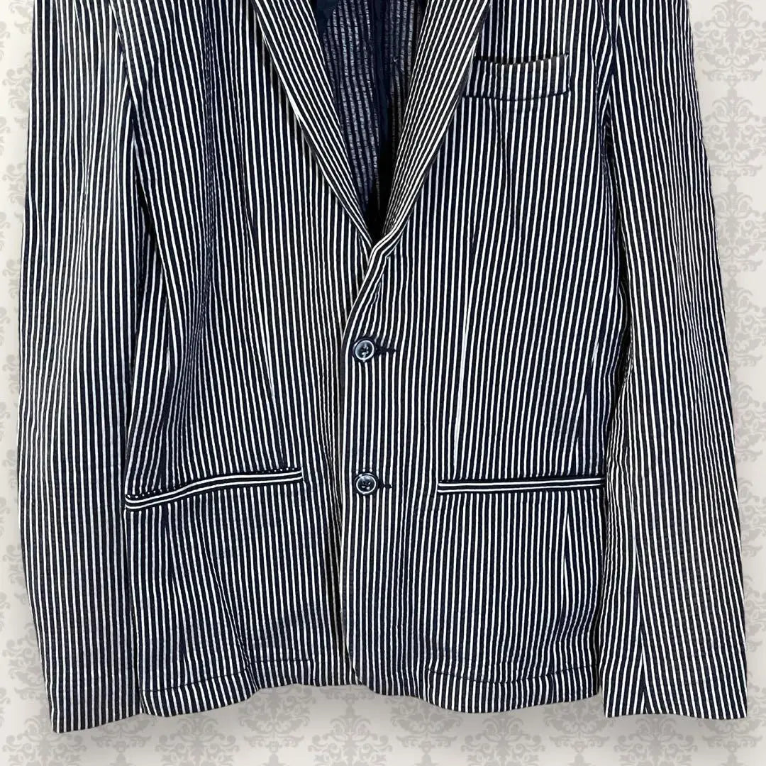 ZARA [M] Tailored jacket stripe is formal stretch zara