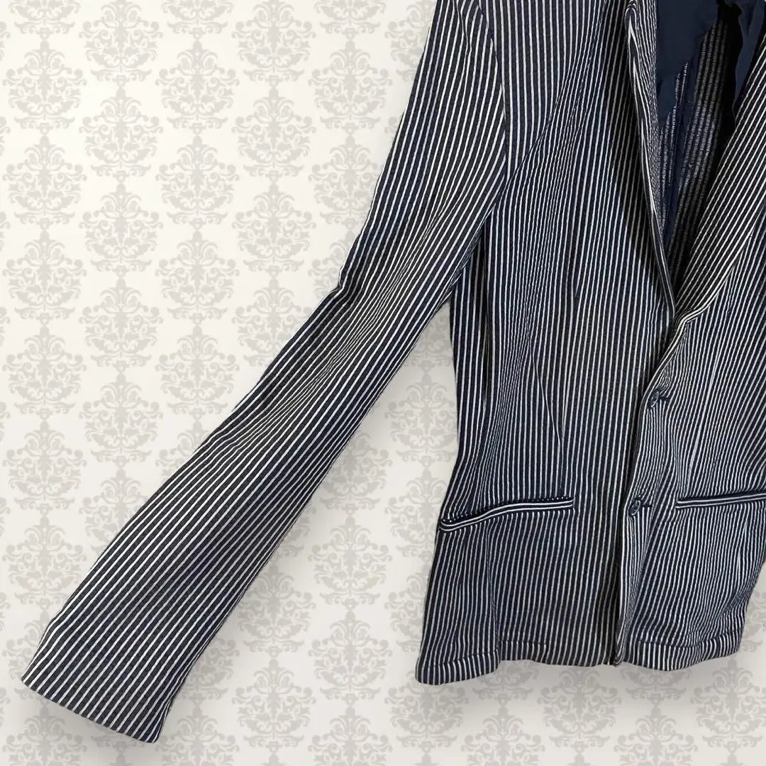 ZARA [M] Tailored jacket stripe is formal stretch zara