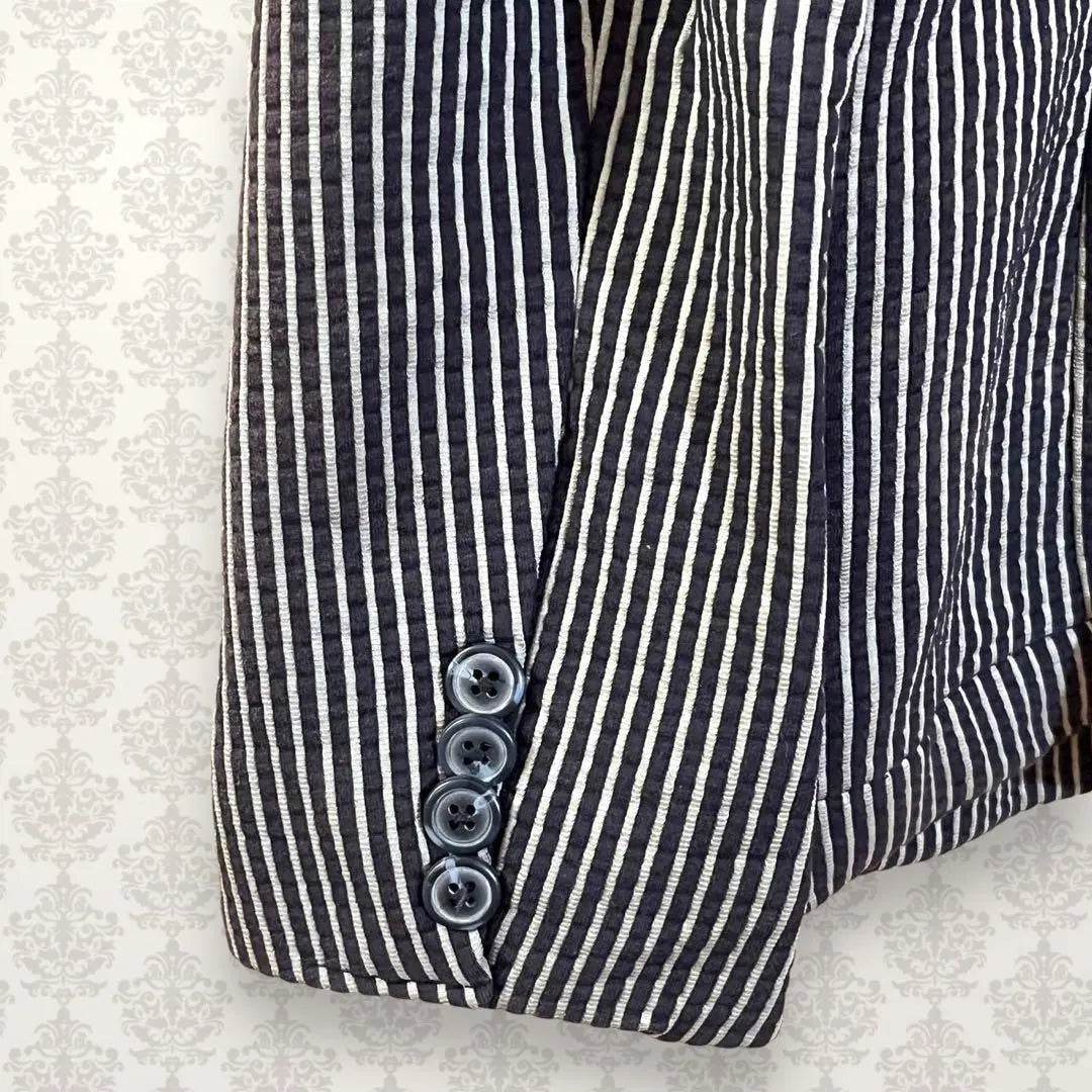 ZARA [M] Tailored jacket stripe is formal stretch zara