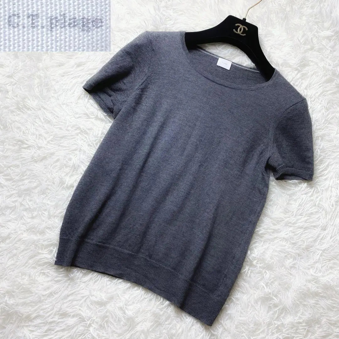 2 CTI Plage knit sweater soft short sleeves gray free