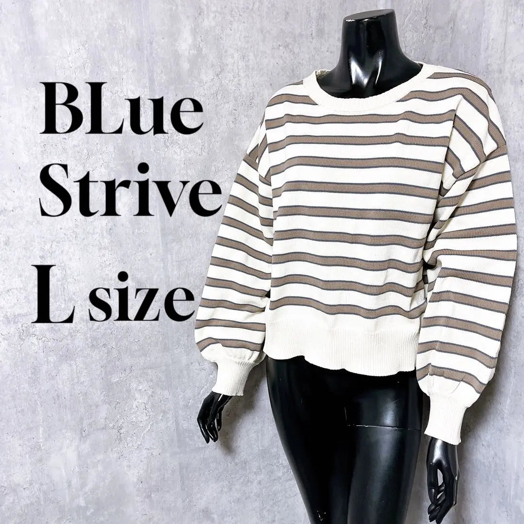 [BLue Strive] Long sleeves, voluminous knit, balloon sleeves, casual L