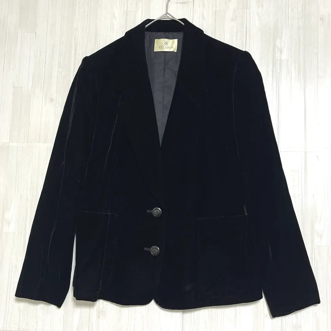 Regina velvet tailored jacket black | レジーナ　ベルベットテーラードジャケット　黒