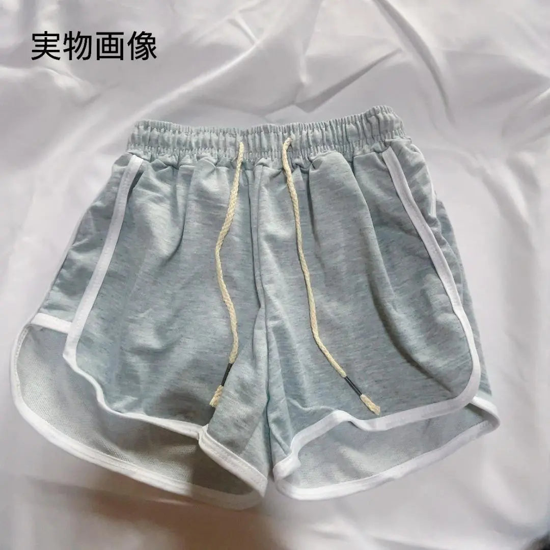 [Set of 2] Black gray lined shorts, shorts, shorts, room wear