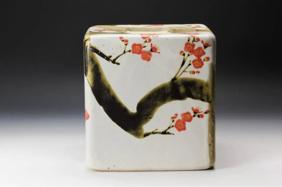 Furukawa Takahisa Glaze-colored plum-style pot Large-scale box, shared fabric