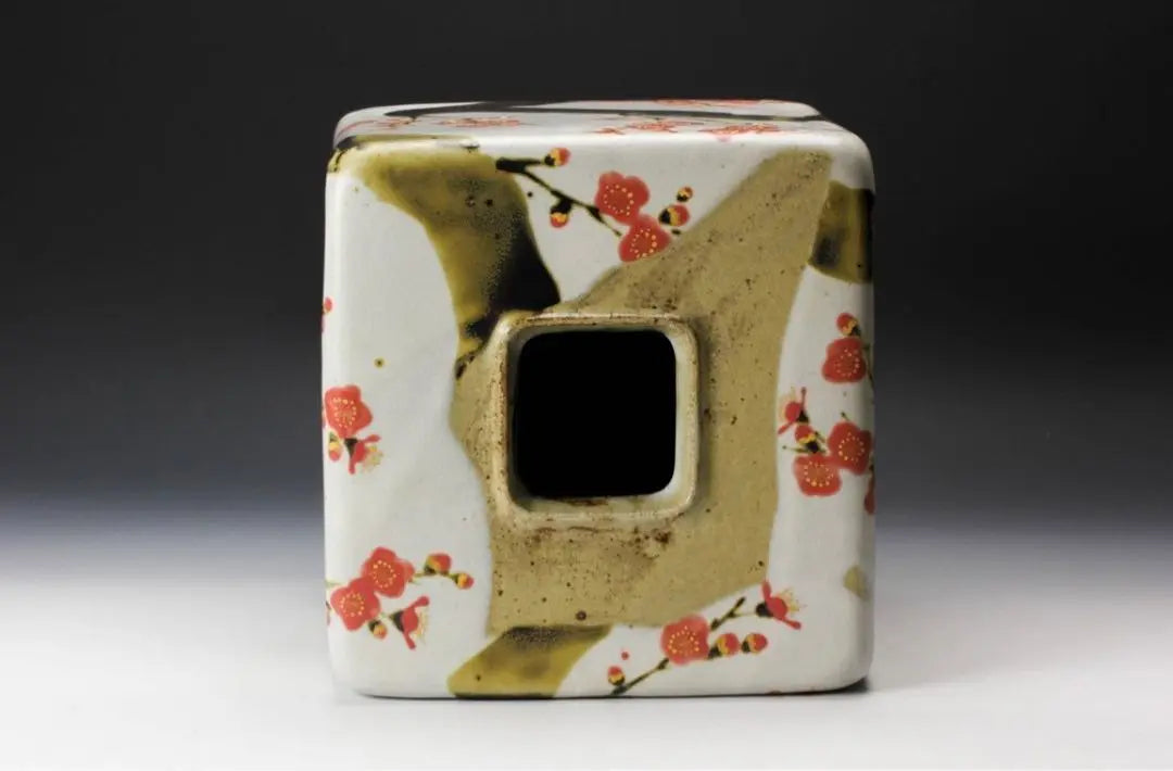 Furukawa Takahisa Glaze-colored plum-style pot Large-scale box, shared fabric