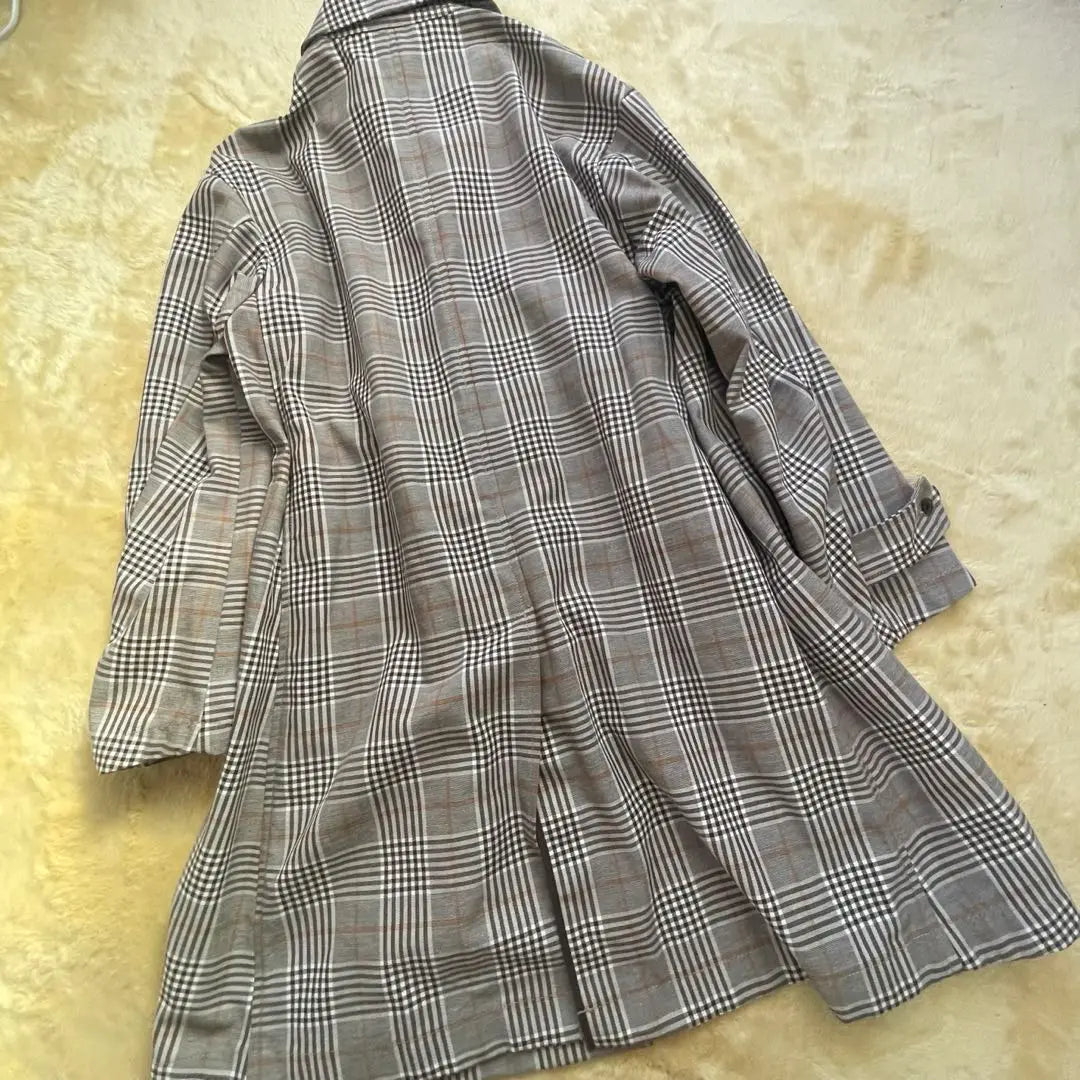 Spring coat] NIKO AND Spring coat Check long length equivalent to size L