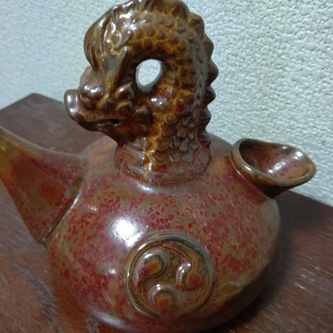 Sakeware, Dragon Design, Inspection, Pottery, Okinawa